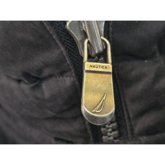 Nautica Coat Mens M Black‎ Down Puffer Outdoor Winter Warm Fall Full Zip - Picture 6 of 10